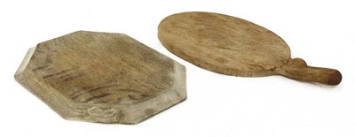 Lot 113 - Two Robert 'Mouseman' Thompson breadboards