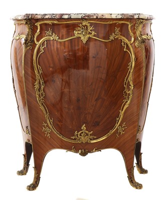 Lot 13 - A French Louis XV-style amaranth and kingwood meuble d'appui