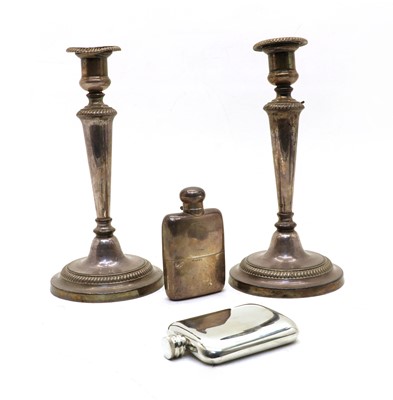 Lot 126 - A silver spirit flask