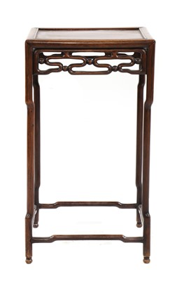 Lot 8 - A Chinese hardwood side table