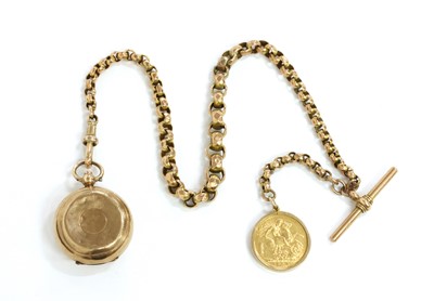 Lot 227 - A gold graduated faceted belcher link Albert chain