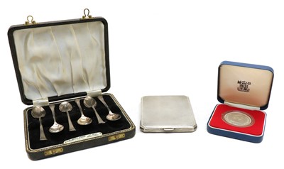 Lot 110 - A sterling silver cigarette case, by Turner & Simpson