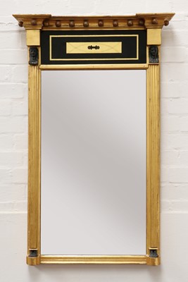 Lot 22 - A Regency Egyptian Revival giltwood pier mirror