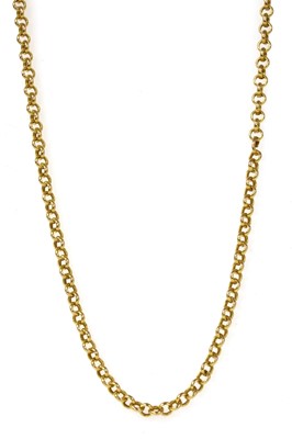 Lot 93 - A 9ct gold hollow belcher link chain