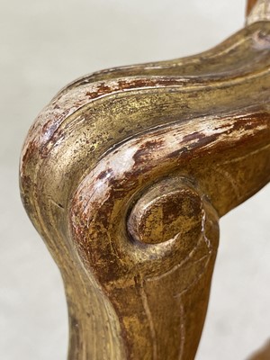Lot 27 - A pair of French Louis XV giltwood fauteuils à la reine