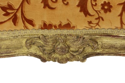 Lot 27 - A pair of French Louis XV giltwood fauteuils à la reine