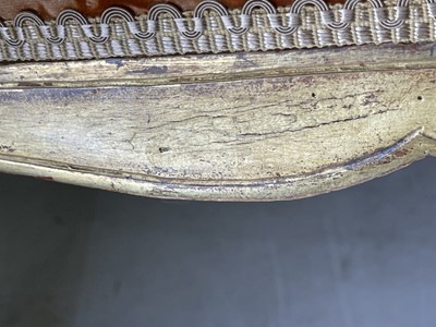 Lot 27 - A pair of French Louis XV giltwood fauteuils à la reine