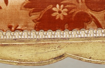 Lot 27 - A pair of French Louis XV giltwood fauteuils à la reine