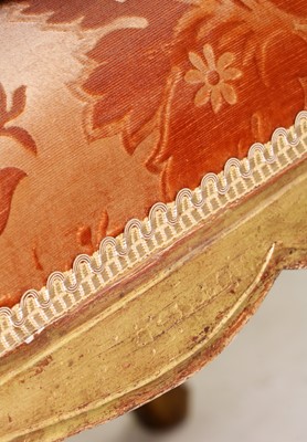 Lot 27 - A pair of French Louis XV giltwood fauteuils à la reine