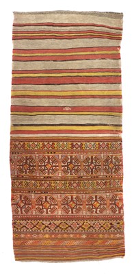 Lot 451 - Two tribal kilim-faced camel bags