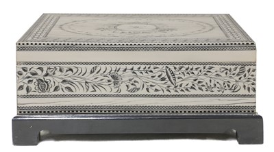 Lot 47 - An Anglo-Indian ivory box