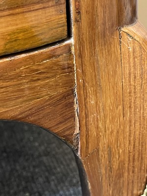 Lot 55 - A Royal French Louis XV kingwood, tulipwood, sycamore and parquetry inlaid meuble d'entrée