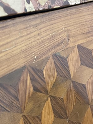 Lot 55 - A Royal French Louis XV kingwood, tulipwood, sycamore and parquetry inlaid meuble d'entrée