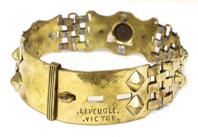Lot 215 - A brass bulldog collar