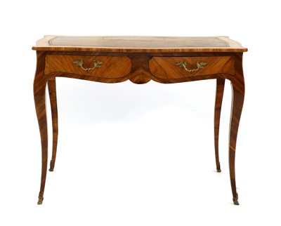 Lot 318 - A French Louis XV kingwood bureau plat