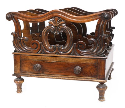 Lot 514 - A William IV rosewood Canterbury