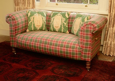 Lot 263A - A drop-arm chesterfield settee