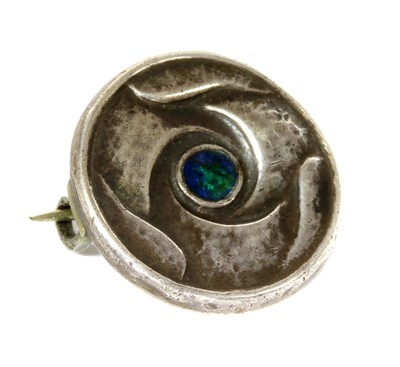 Lot 38 - A silver enamel brooch, by William Hair Haseler