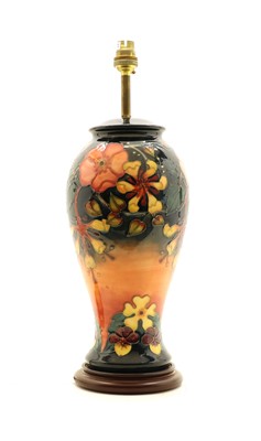 Lot 187 - A Moorcroft Oberon pomegranate pattern table lamp