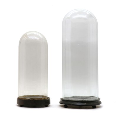 Lot 185 - Two Victorian glass domes