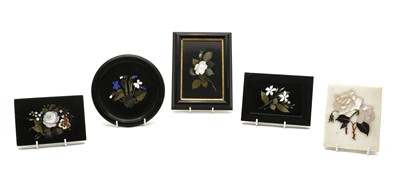 Lot 123 - Four pietra dura paperweights