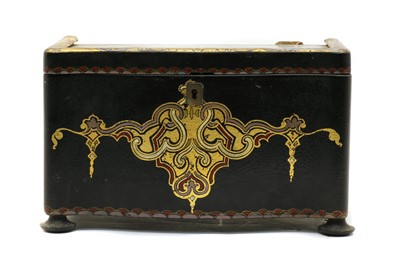 Lot 221 - A Victorian papier-mâché tea caddy