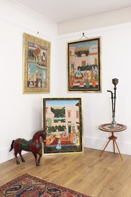 Lot 137 - A pair of large Indian Mughal-style paintings
