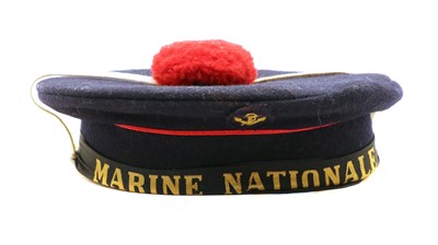 Lot 95 - A French military hat inscribed Ercole D'Application Cavalerie & Train, Saumur Plazanet