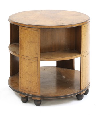 Lot 209 - An Art Deco walnut circular book table