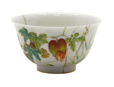 Lot 134 - A Chinese famille rose 'balsam pear' bowl