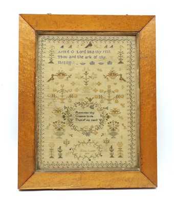 Lot 337 - A needlework sampler