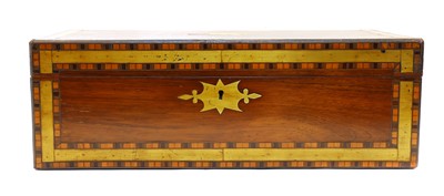 Lot 269 - Three 19th century walnut writing slopes