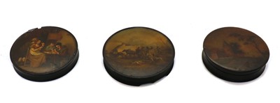 Lot 73 - Three 'Stobwasser' type circular boxes