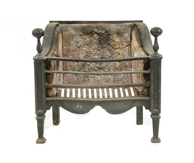 Lot 320 - A 19th century cast iron fire grate