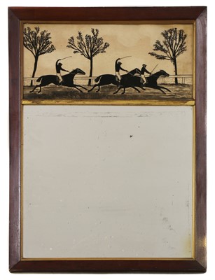 Lot 98 - A mahogany-framed wall mirror