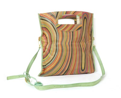 Lot 284 - A Paul Smith cross body  multi-coloured swirl fold over tote