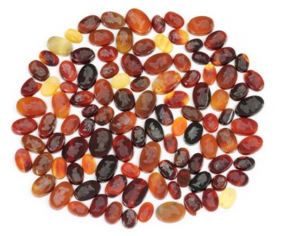 Lot 218 - A large quantity of oval carved cornelian intaglios