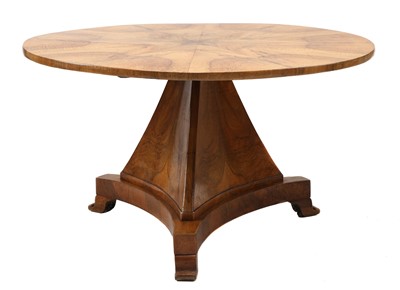 Lot 455 - A walnut Biedermeier centre table