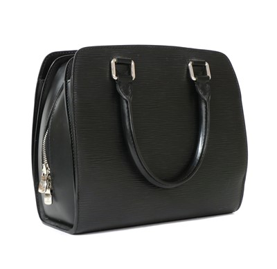 Lot 258 - A Louis Vuitton black epi leather Pont Neuf bag