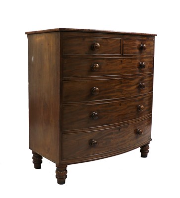 Lot 365 - Victorian mahogany chest of two short over four long drawers