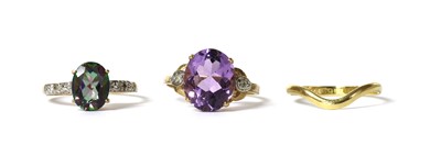 Lot 187 - An 18ct gold shaped band ring, by Brown & Newirth