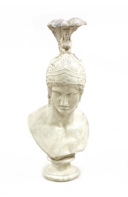 Lot 458 - A large plaster bust of Achilles