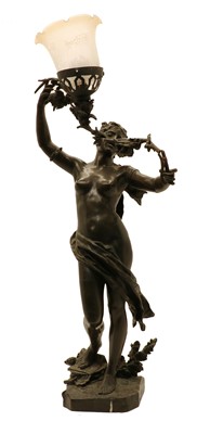 Lot 135 - A 19th Century bronze lamp