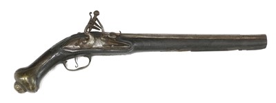 Lot 746 - A Turkish flintlock holster pistol
