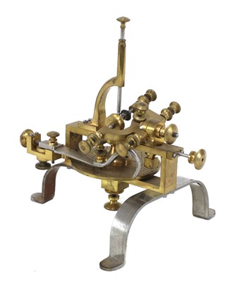 Lot 749 - A Swiss brass escape-wheel engine