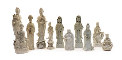 Lot 94 - A collection of Chinese blanc de Chine figures