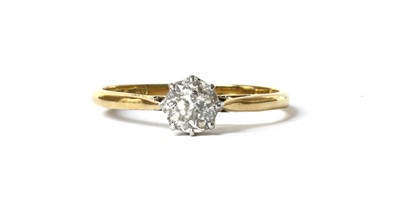 Lot 43 - A gold single stone diamond ring