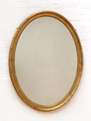 Lot 183 - A George III-style oval wall mirror