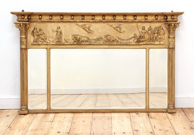 Lot 121 - A Regency-style gilt overmantel mirror