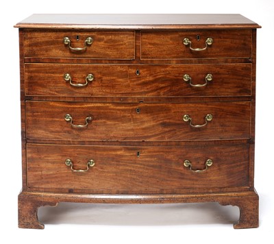 Lot 556 - A mahogany bow front chest